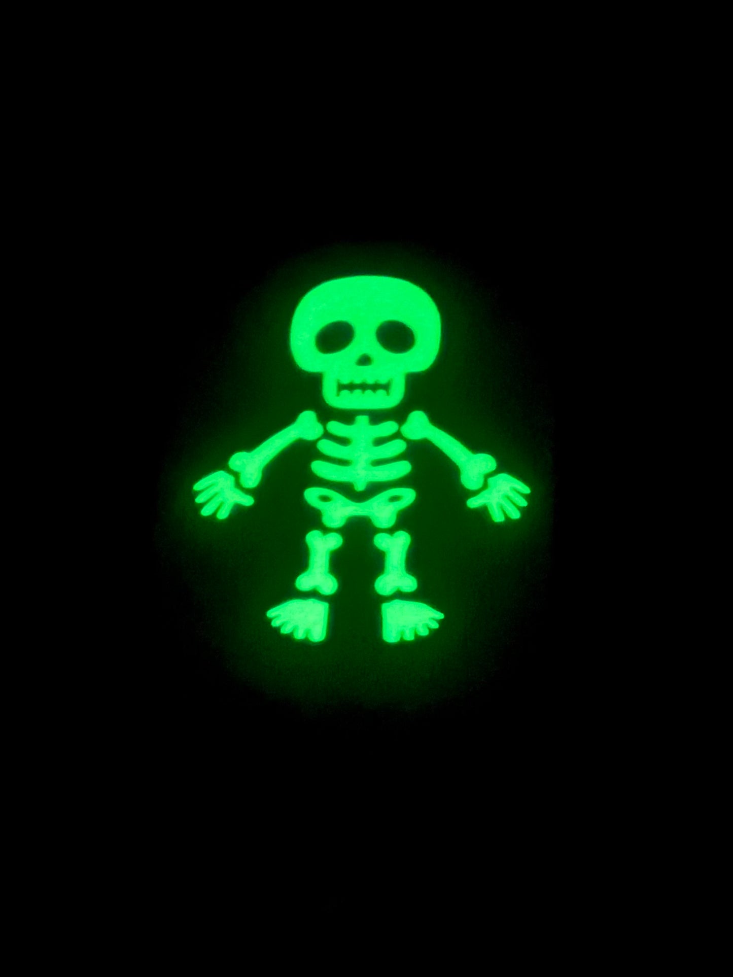 Bügelbild „Skelett“ nachtleuchtend