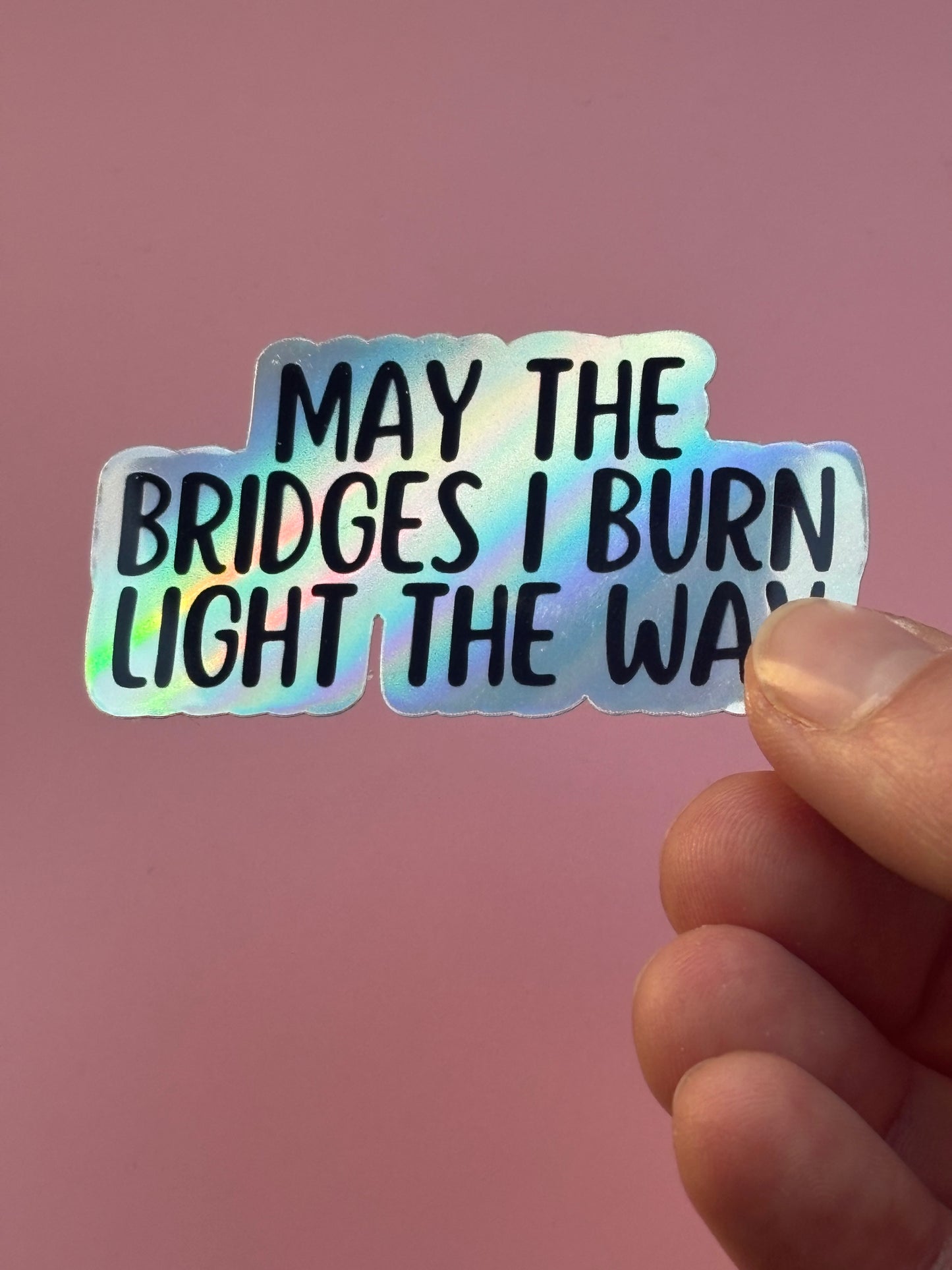 Sticker „burning bridges“