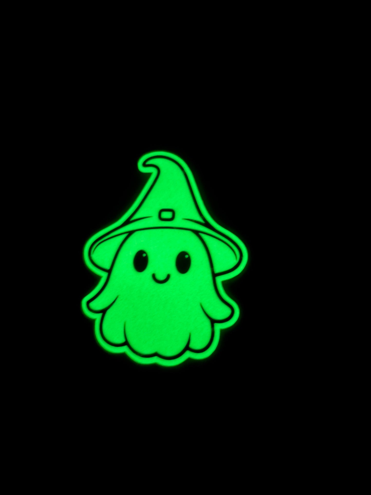 Sticker nachtleuchtend „Geist mit Hut“