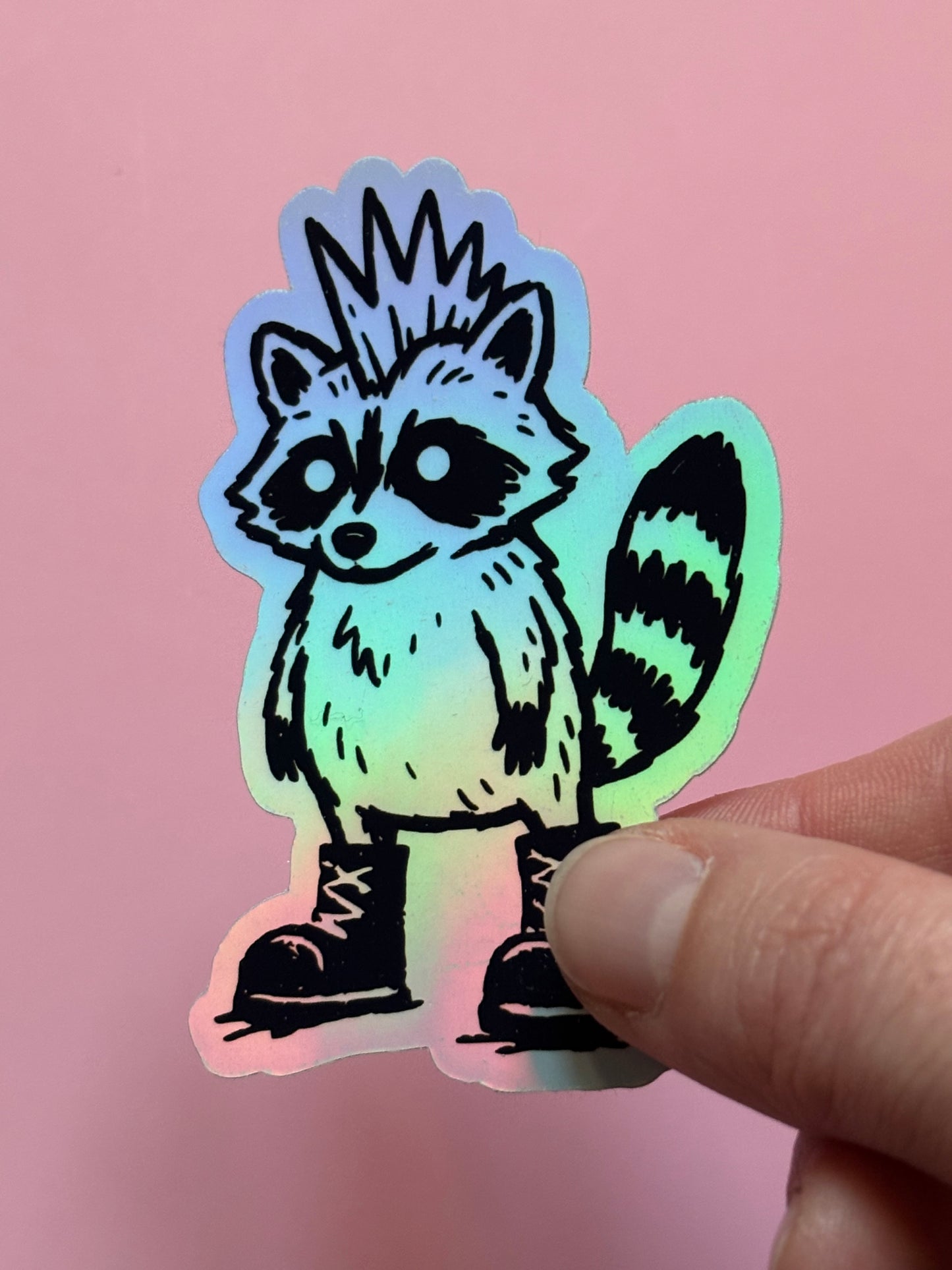 Sticker „ Punk Waschbär“