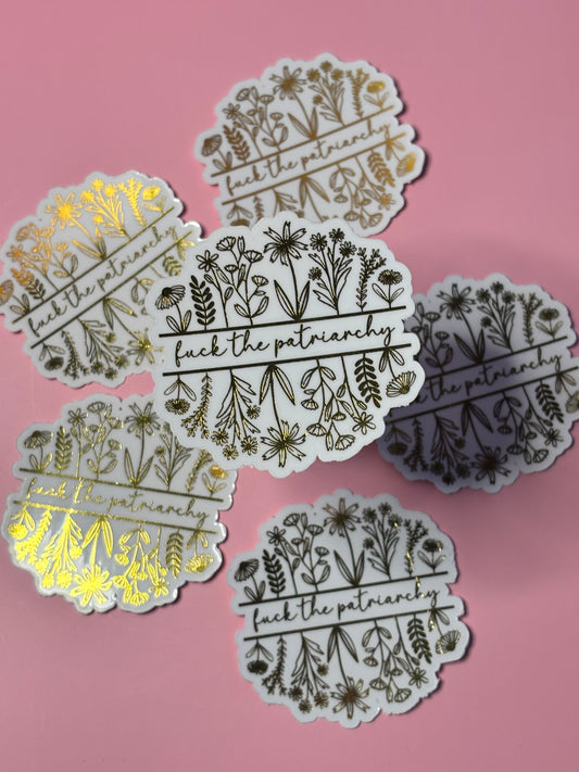 Sticker „fuck the patriarchy“