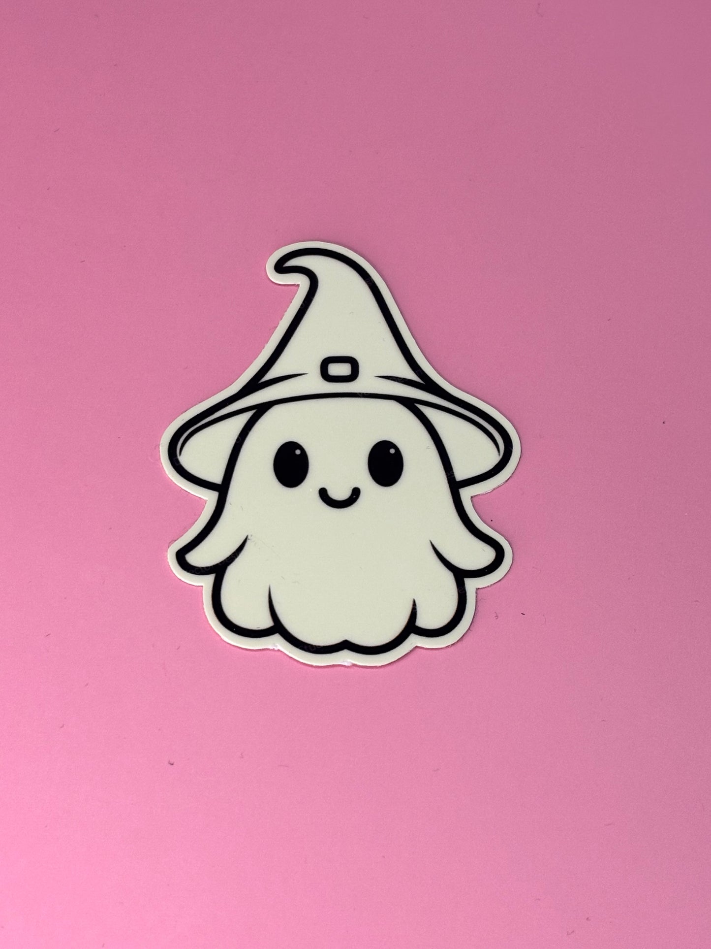 Sticker nachtleuchtend „Geist mit Hut“