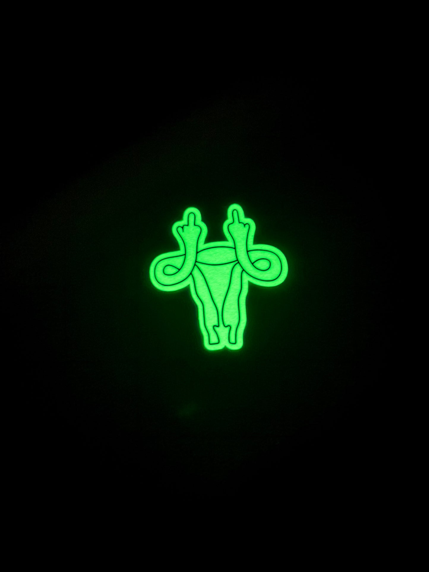 Sticker nachtleuchtend „Uterus“