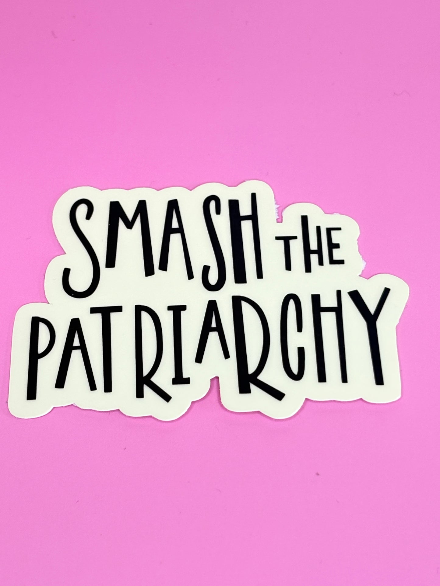 Sticker nachtleuchtend „Smash the patriarchy“