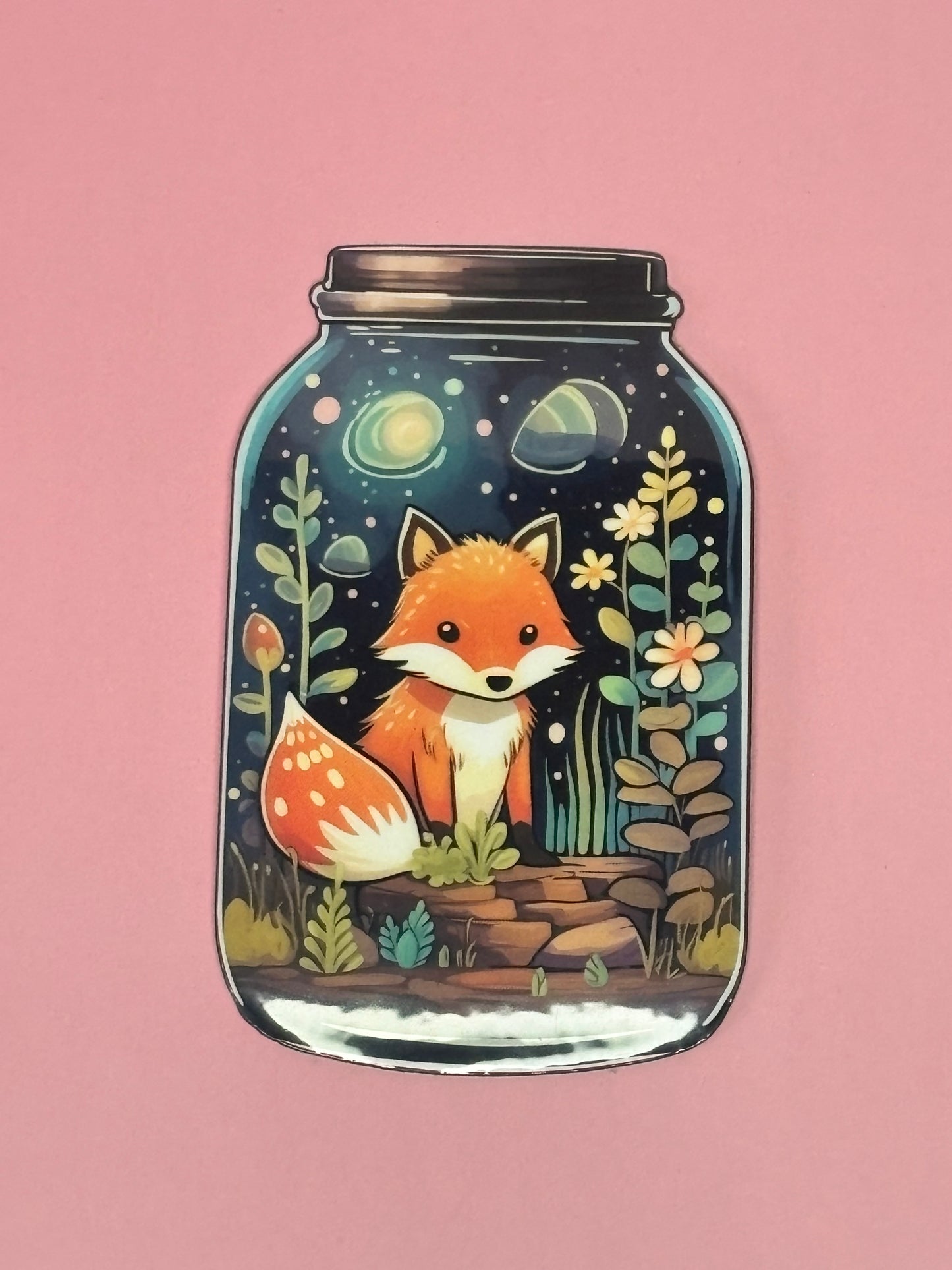 Sticker „Fuchs im Glas“