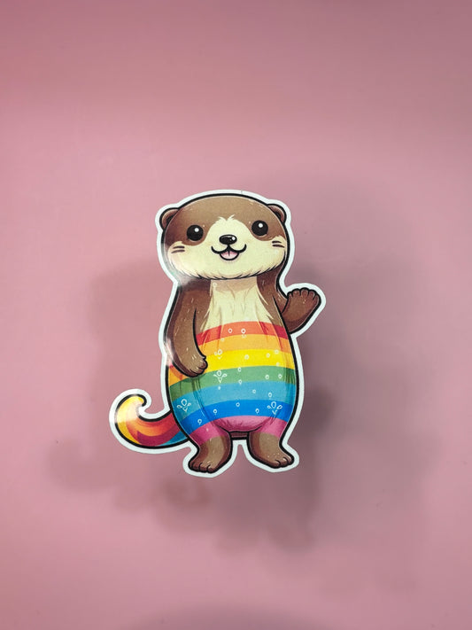 Regenbogen Otter Sticker