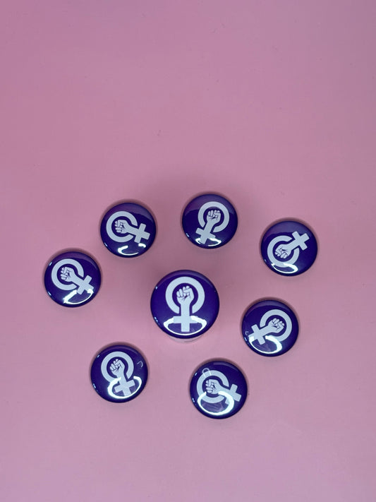 Button Feministische Faust
