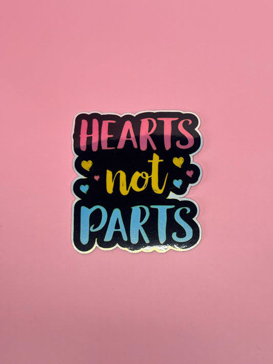 Sticker „Hearts Not Parts“
