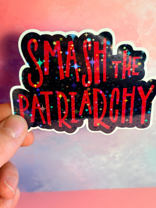 Sticker „smash the patriarchy“