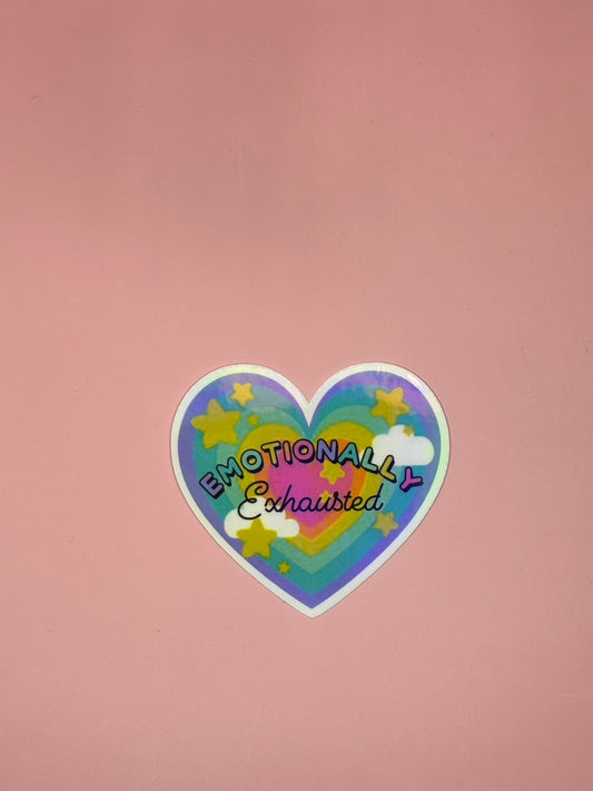 Sticker „emotionally exhausted“